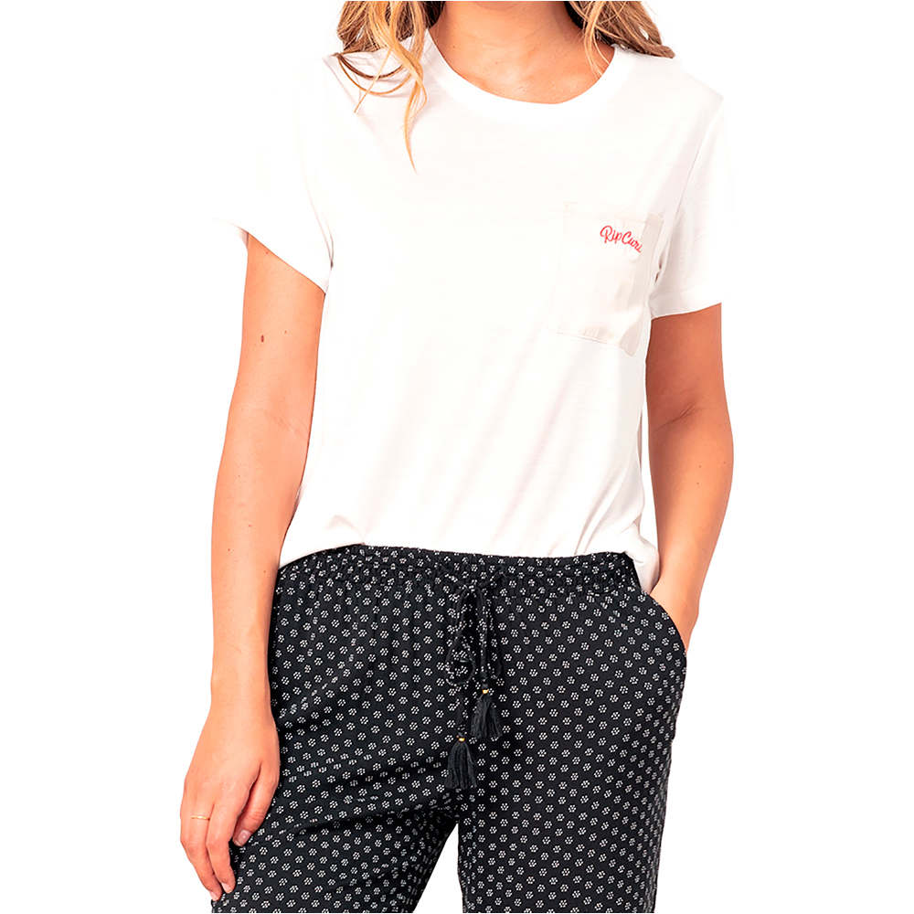 Rip Curl camiseta manga corta mujer Rip Curl PRETTY POCKET TEE vista trasera Rip Curl camiseta manga corta mujer Rip Curl PRETTY POCKET TEE vista trasera