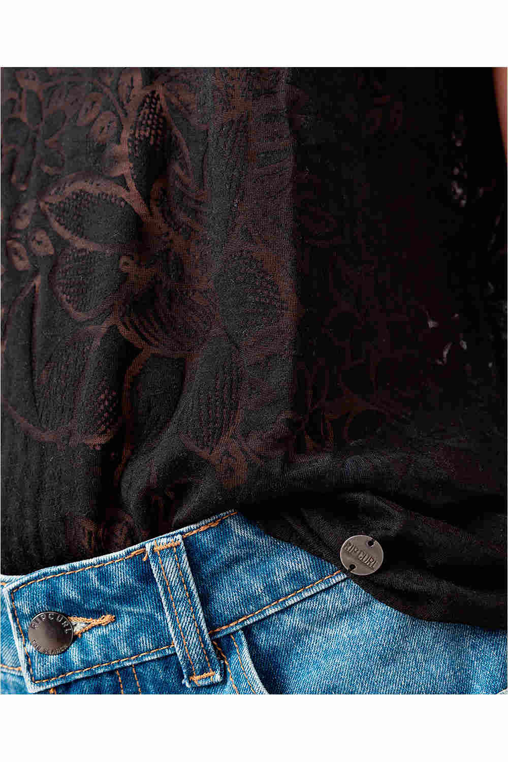 Rip Curl camiseta manga corta mujer Rip Curl PARADISE TEE vista trasera Rip Curl camiseta manga corta mujer Rip Curl PARADISE TEE vista trasera