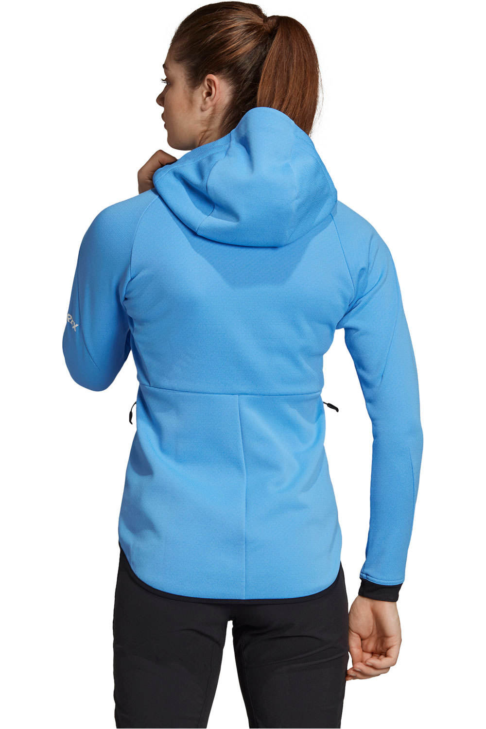 adidas forro polar mujer Adidas W Hooded FL JKT vista trasera adidas forro polar mujer Adidas W Hooded FL JKT vista trasera