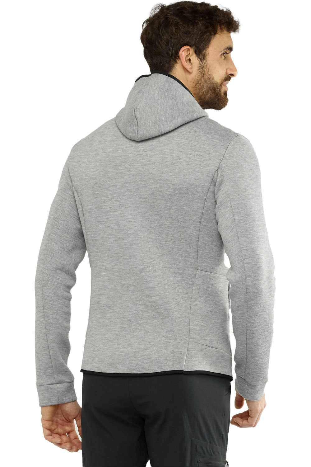 Salomon forro polar hombre Salomon ESSENTIAL WARM vista trasera Salomon forro polar hombre Salomon ESSENTIAL WARM vista trasera