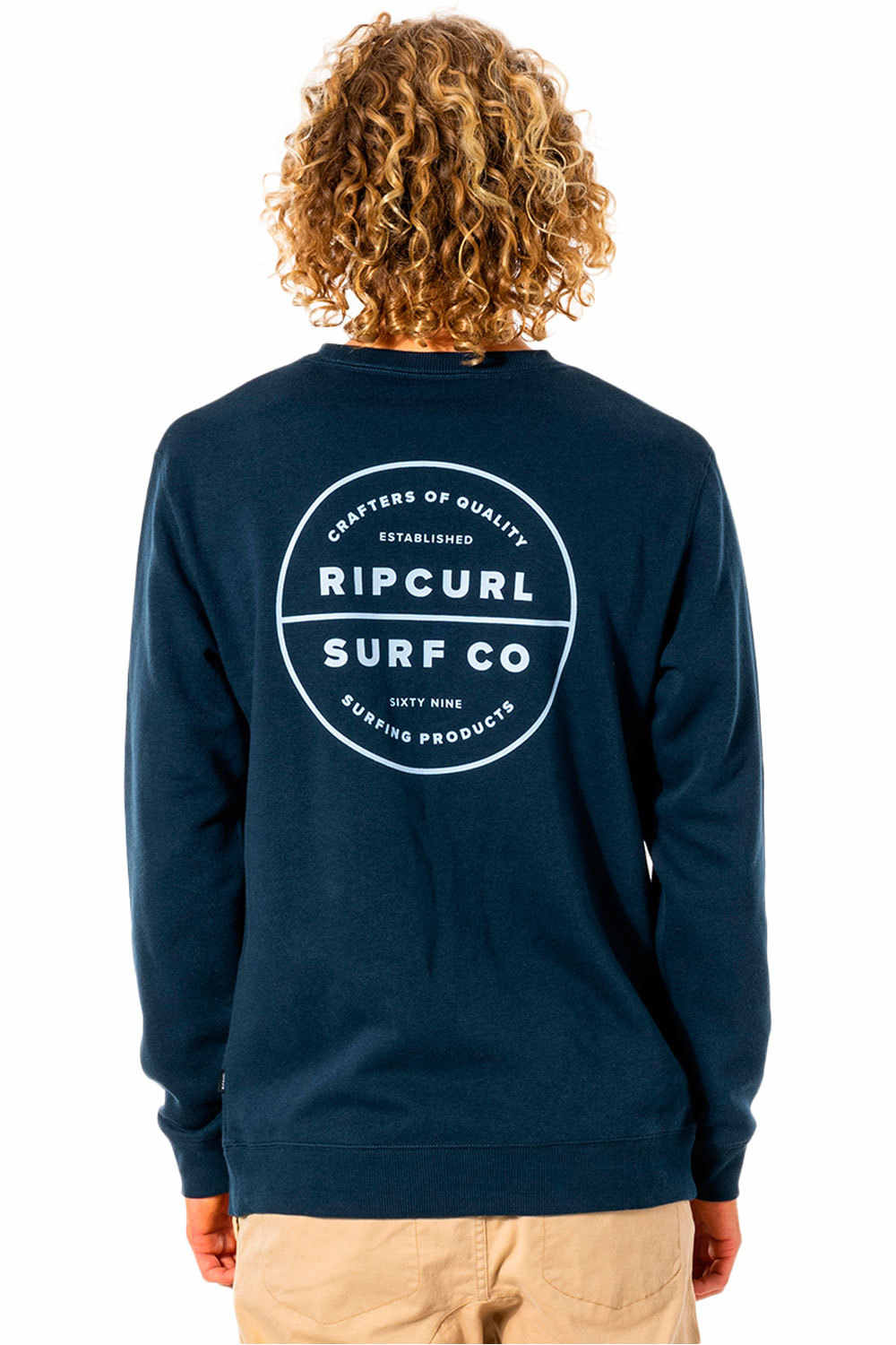 Rip Curl sudadera hombre Rip Curl RE ENTRY CREW vista trasera Rip Curl sudadera hombre Rip Curl RE ENTRY CREW vista trasera