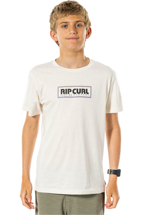 RIP CURL SURF REVIVAL DECAL TEE-BY blanco