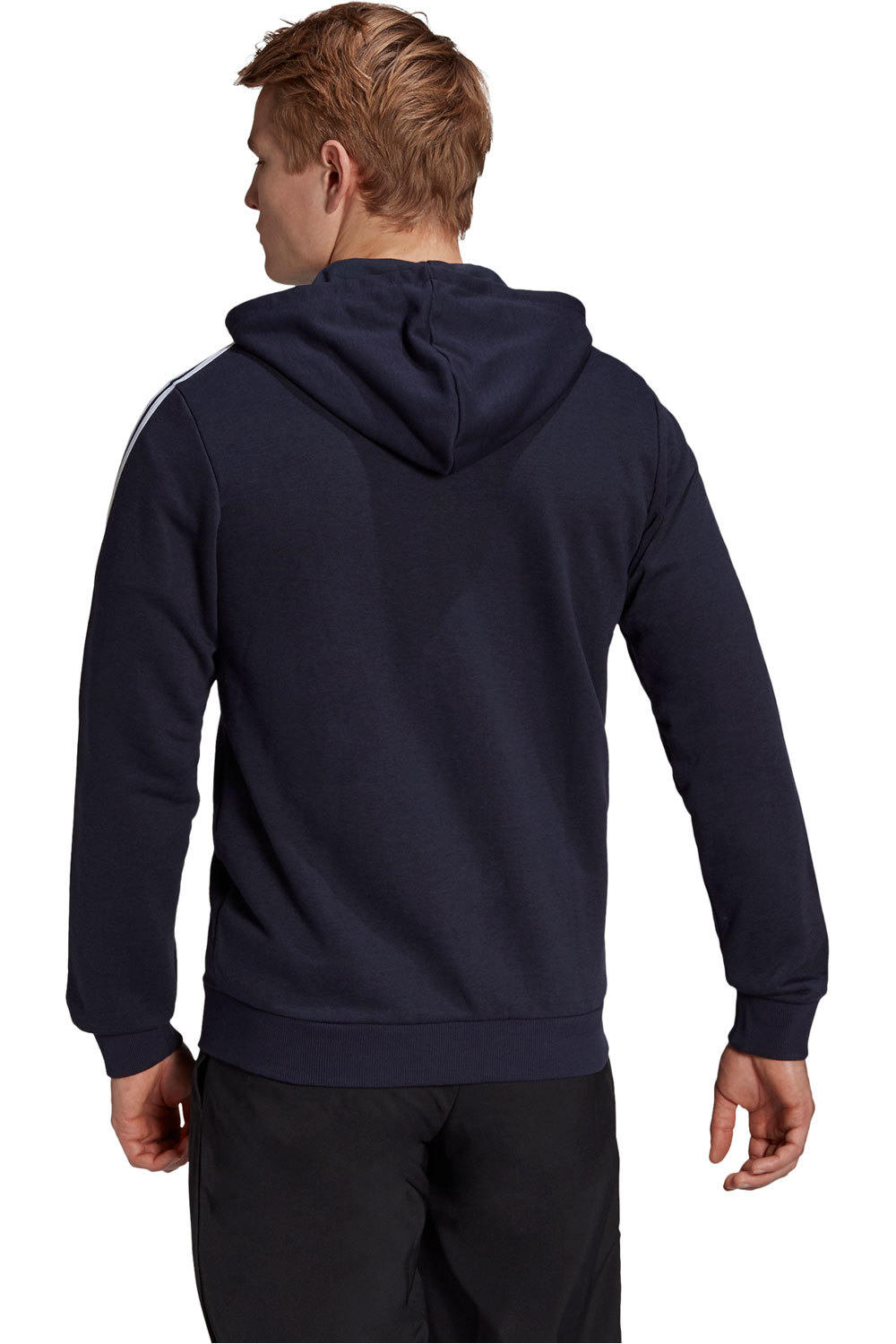 adidas sudadera hombre Adidas M 3S FT FZ HD vista trasera adidas sudadera hombre Adidas M 3S FT FZ HD vista trasera
