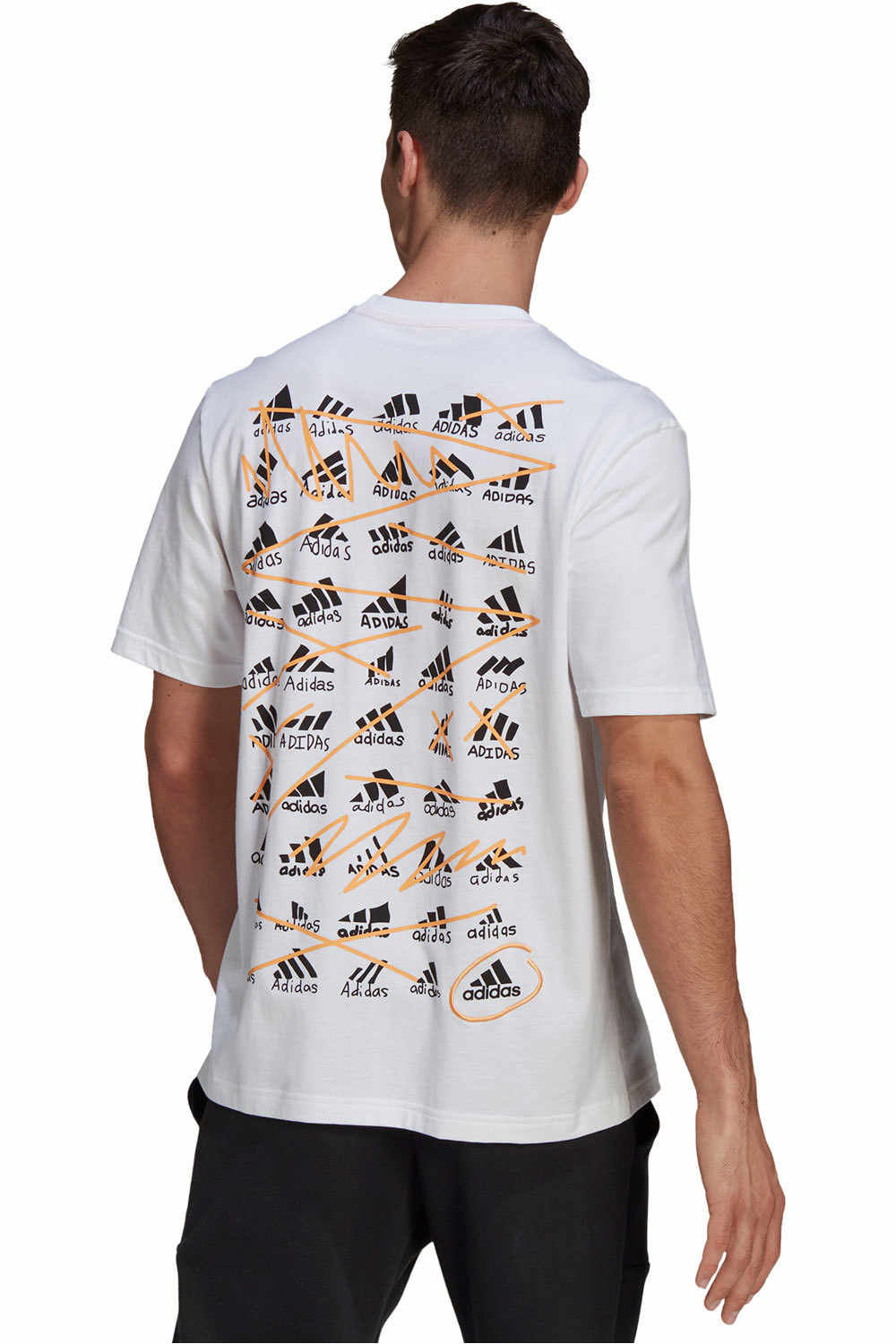 adidas camiseta manga corta hombre Adidas SCRIBBLE TEE M vista trasera adidas camiseta manga corta hombre Adidas SCRIBBLE TEE M vista trasera