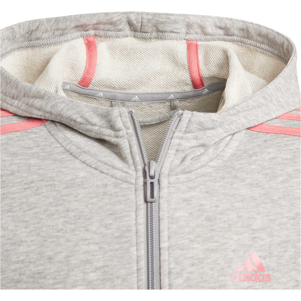 adidas sudadera niña Adidas G 3S FZ HD vista detalle adidas sudadera niña Adidas G 3S FZ HD vista detalle