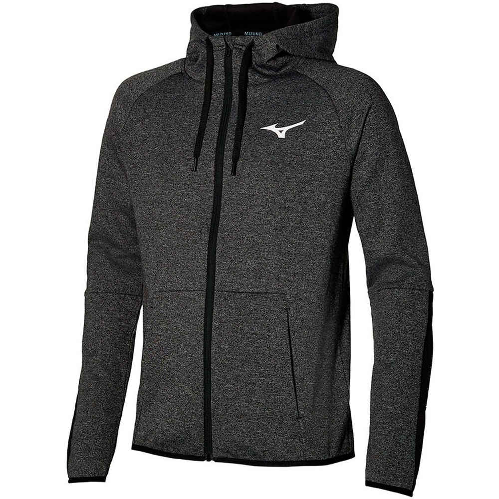Mizuno sudadera hombre Mizuno Athletic Zip Hoody vista frontal Mizuno sudadera hombre Mizuno Athletic Zip Hoody vista frontal