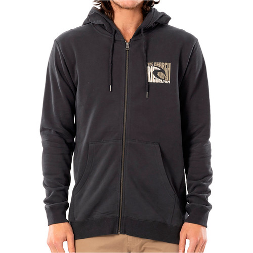 RIP CURL ICON CUT OUT ZIP THRU negro