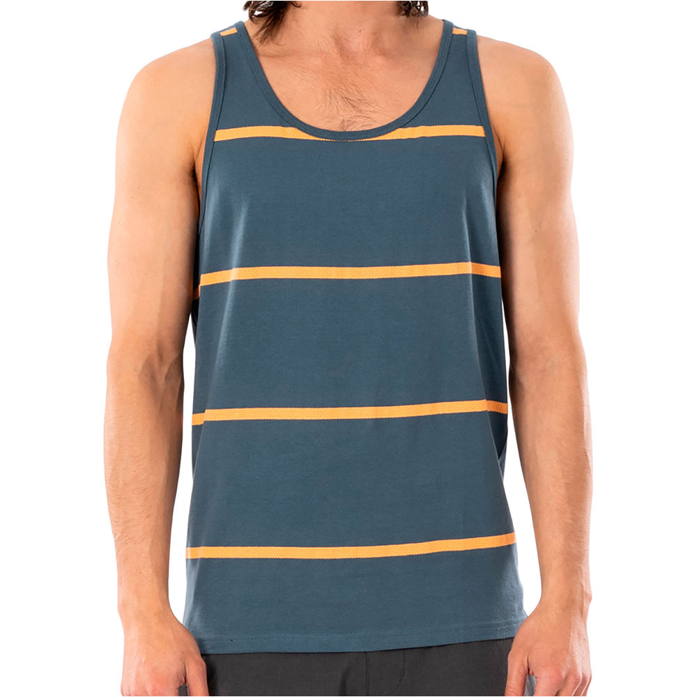 Rip Curl camiseta tirantes hombre Rip Curl SWC SUNDOWN STRIPE TANK vista frontal Rip Curl camiseta tirantes hombre Rip Curl SWC SUNDOWN STRIPE TANK vista frontal