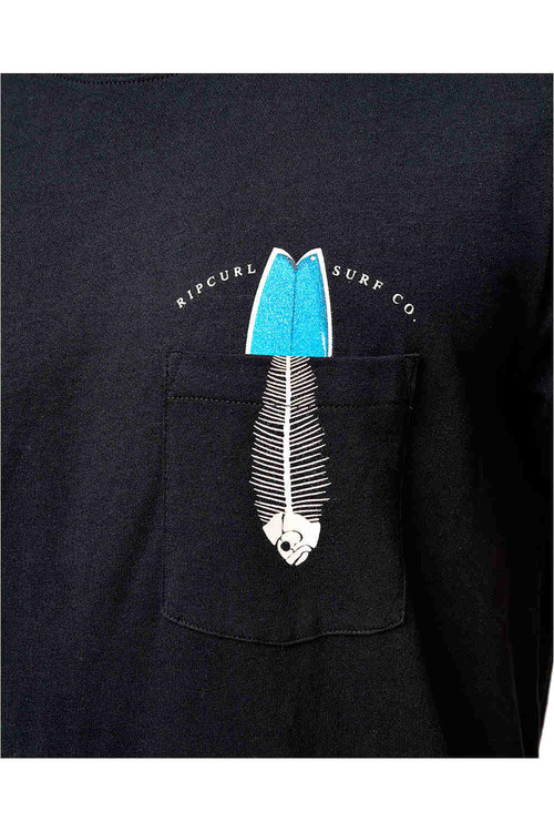 RIP CURL IN DA POCKET TEE negro