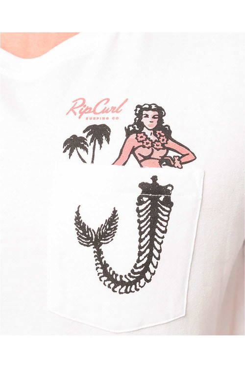 RIP CURL IN DA POCKET TEE blanco