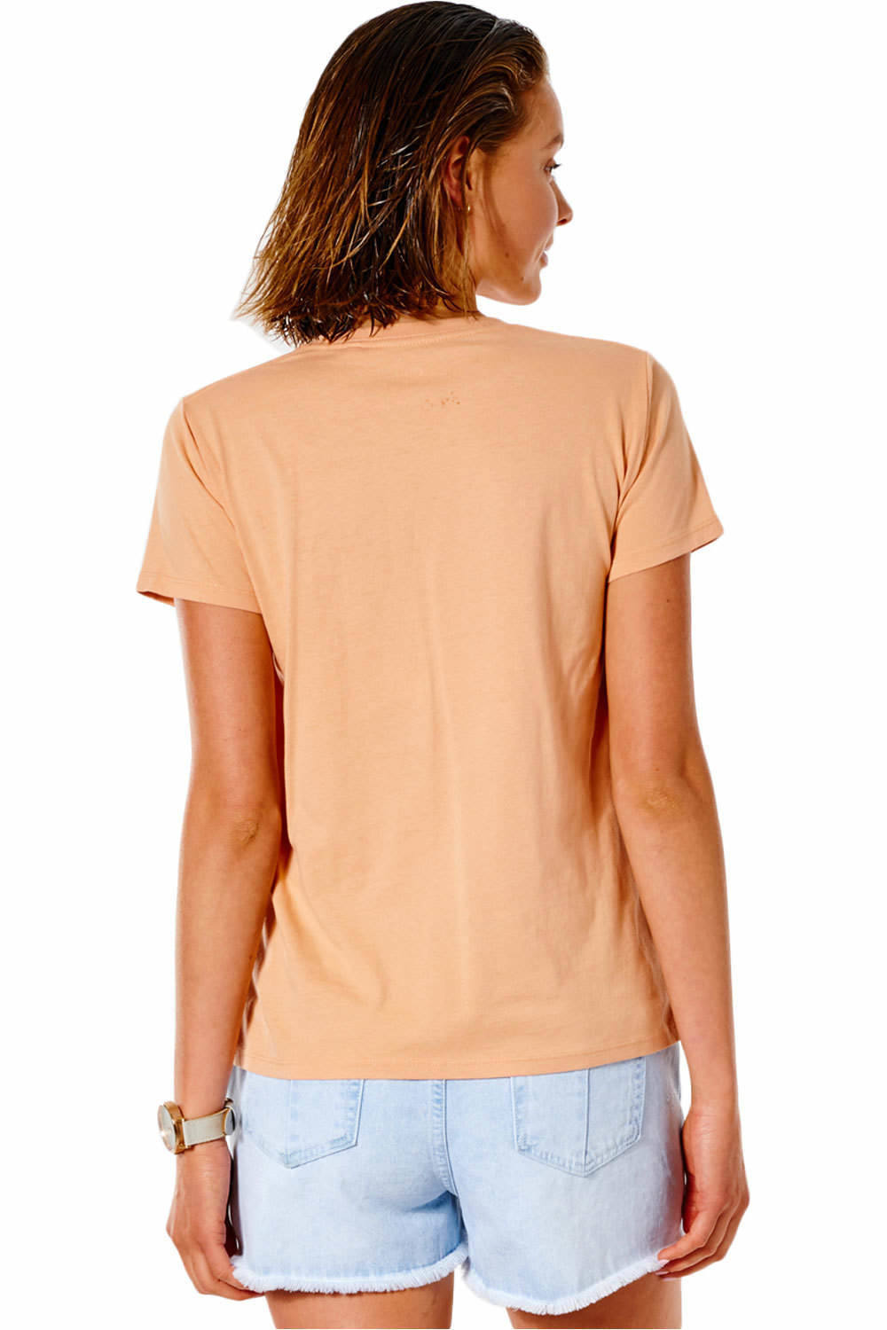 Rip Curl camiseta manga corta mujer Rip Curl SCRIPT STANDARD TEE vista trasera Rip Curl camiseta manga corta mujer Rip Curl SCRIPT STANDARD TEE vista trasera