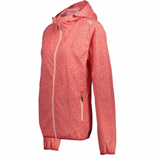 CMP WOMAN RAIN FIX HOOD JACKET rosa