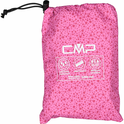 CMP WOMAN RAIN FIX HOOD JACKET morado