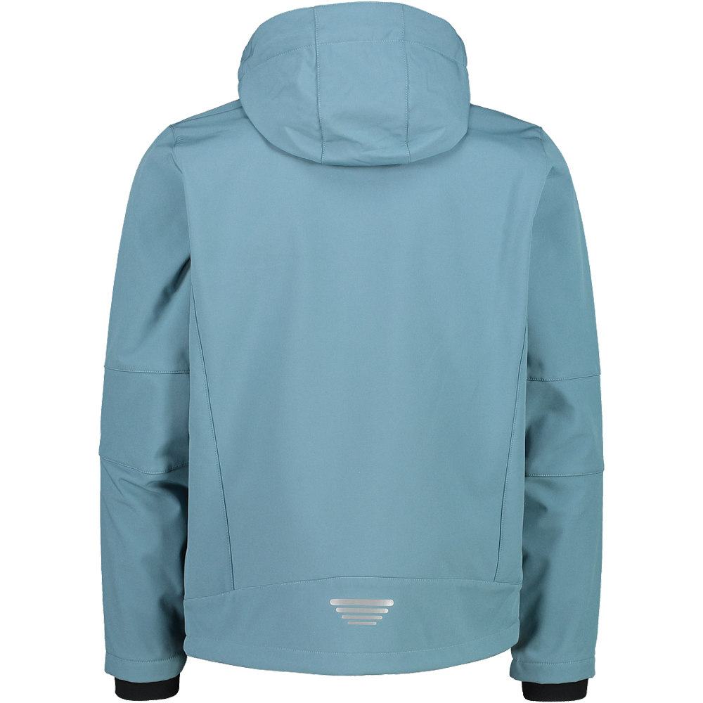 Cmp chaqueta softshell hombre Cmp MAN ZIP HOOD JACKET AZ vista trasera Cmp chaqueta softshell hombre Cmp MAN ZIP HOOD JACKET AZ vista trasera