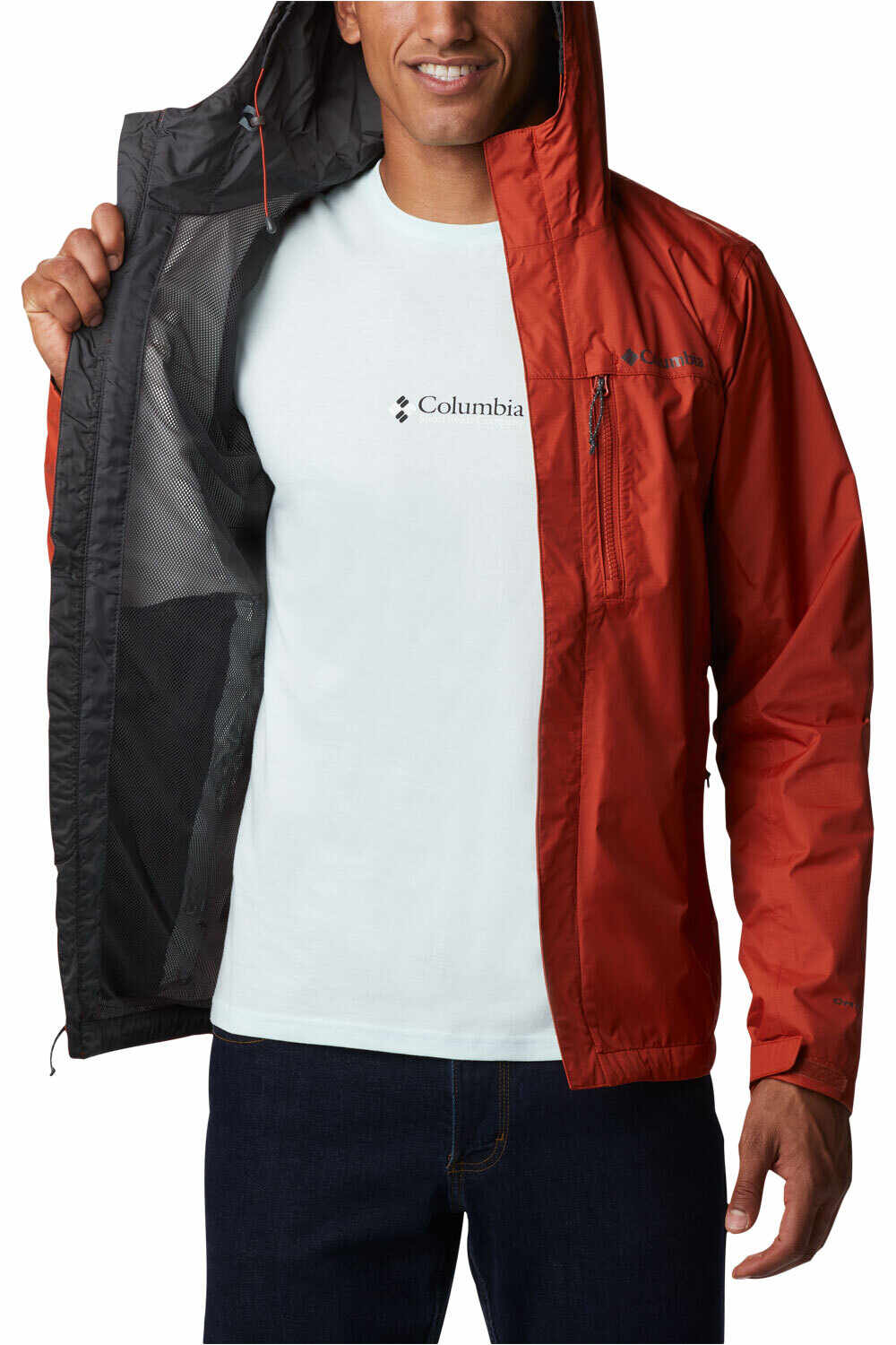 Columbia chaqueta impermeable hombre Columbia Pouring Adventure  II Jacket vista trasera Columbia chaqueta impermeable hombre Columbia Pouring Adventure  II Jacket vista trasera