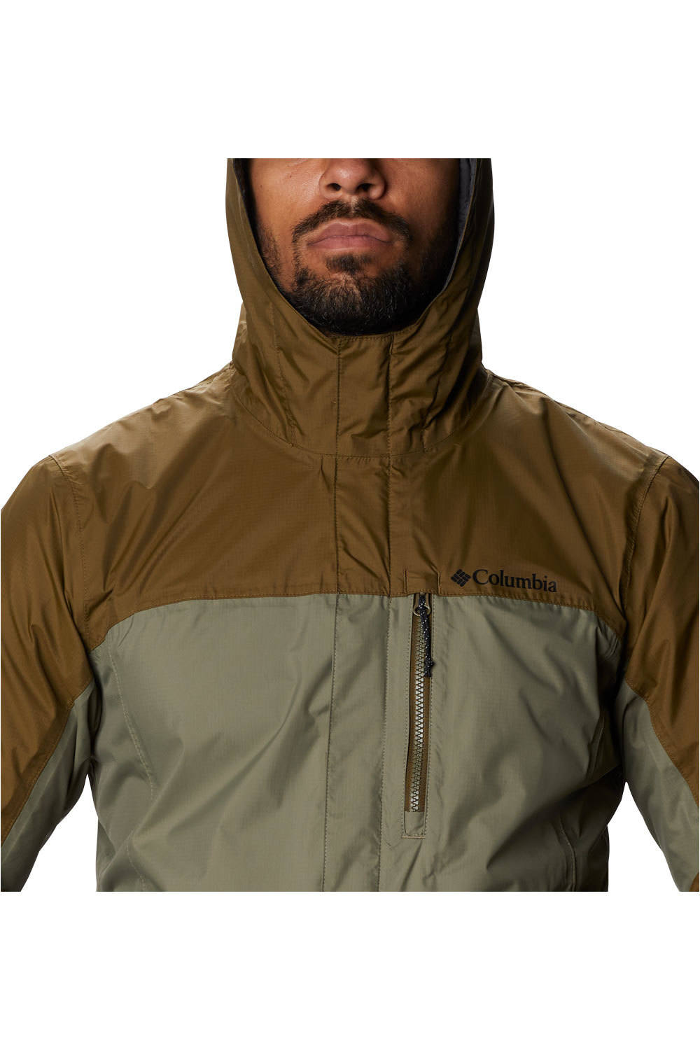 Columbia chaqueta impermeable hombre Columbia Pouring Adventure  II Jacket VE vista frontal Columbia chaqueta impermeable hombre Columbia Pouring Adventure  II Jacket VE vista frontal