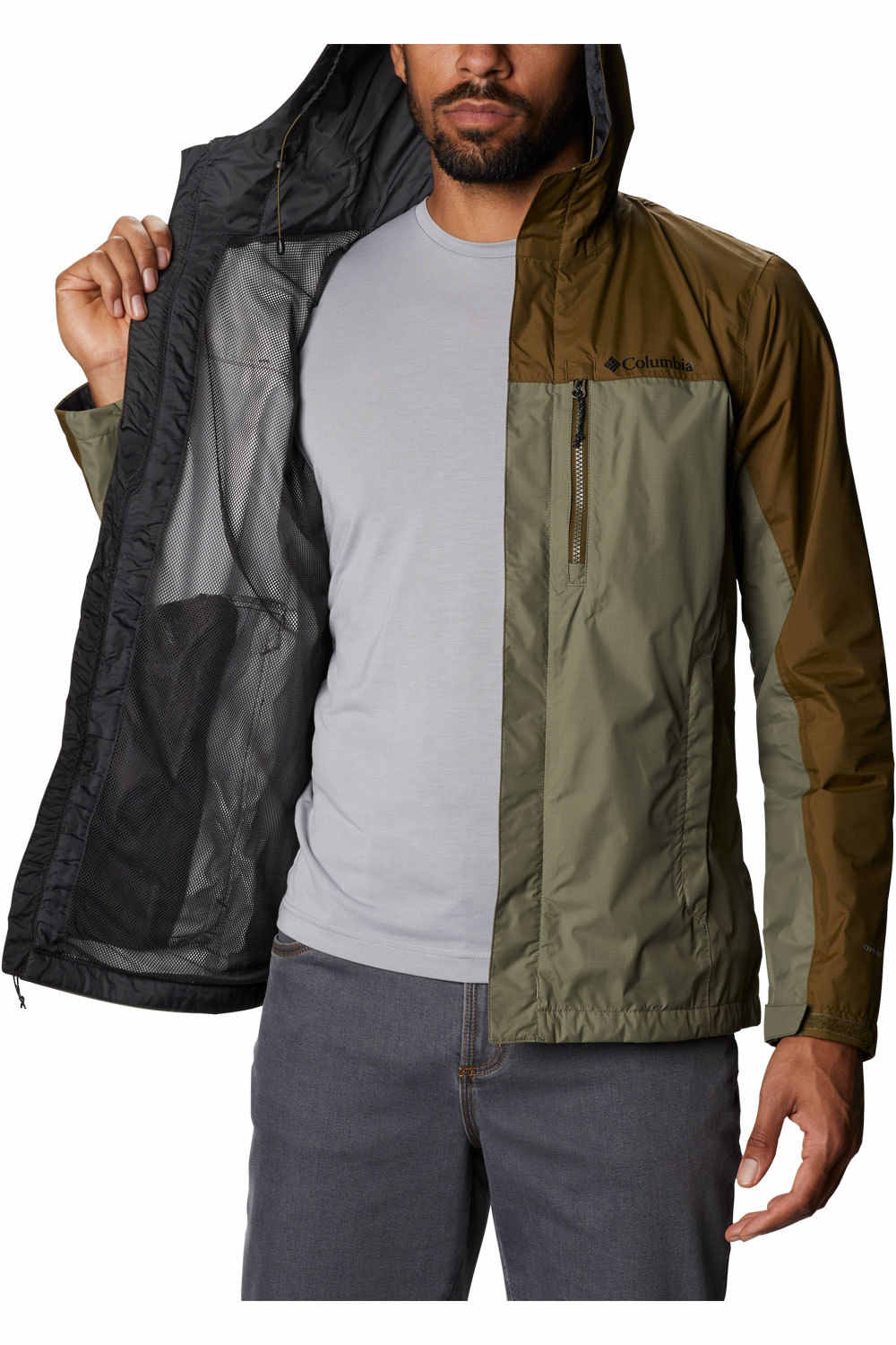 Columbia chaqueta impermeable hombre Columbia Pouring Adventure  II Jacket VE vista trasera Columbia chaqueta impermeable hombre Columbia Pouring Adventure  II Jacket VE vista trasera