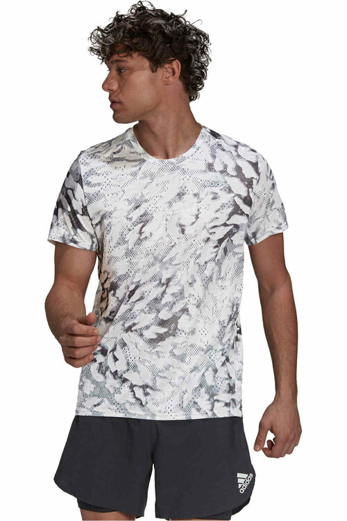 ADIDAS FAST AOP TEE gris