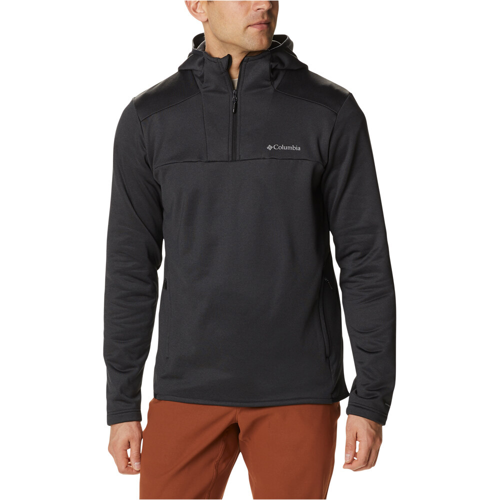 Columbia forro polar hombre Columbia Maxtrail Quarter Zip Hoodie vista trasera Columbia forro polar hombre Columbia Maxtrail Quarter Zip Hoodie vista trasera
