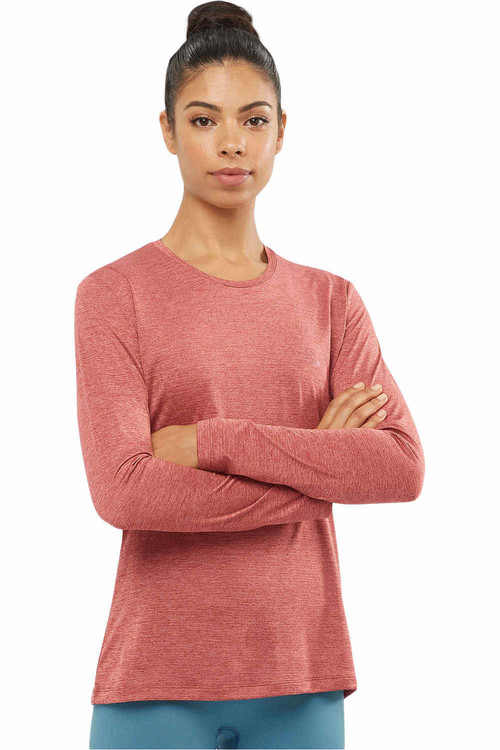 SALOMON AGILE LS TEE W RS rosa