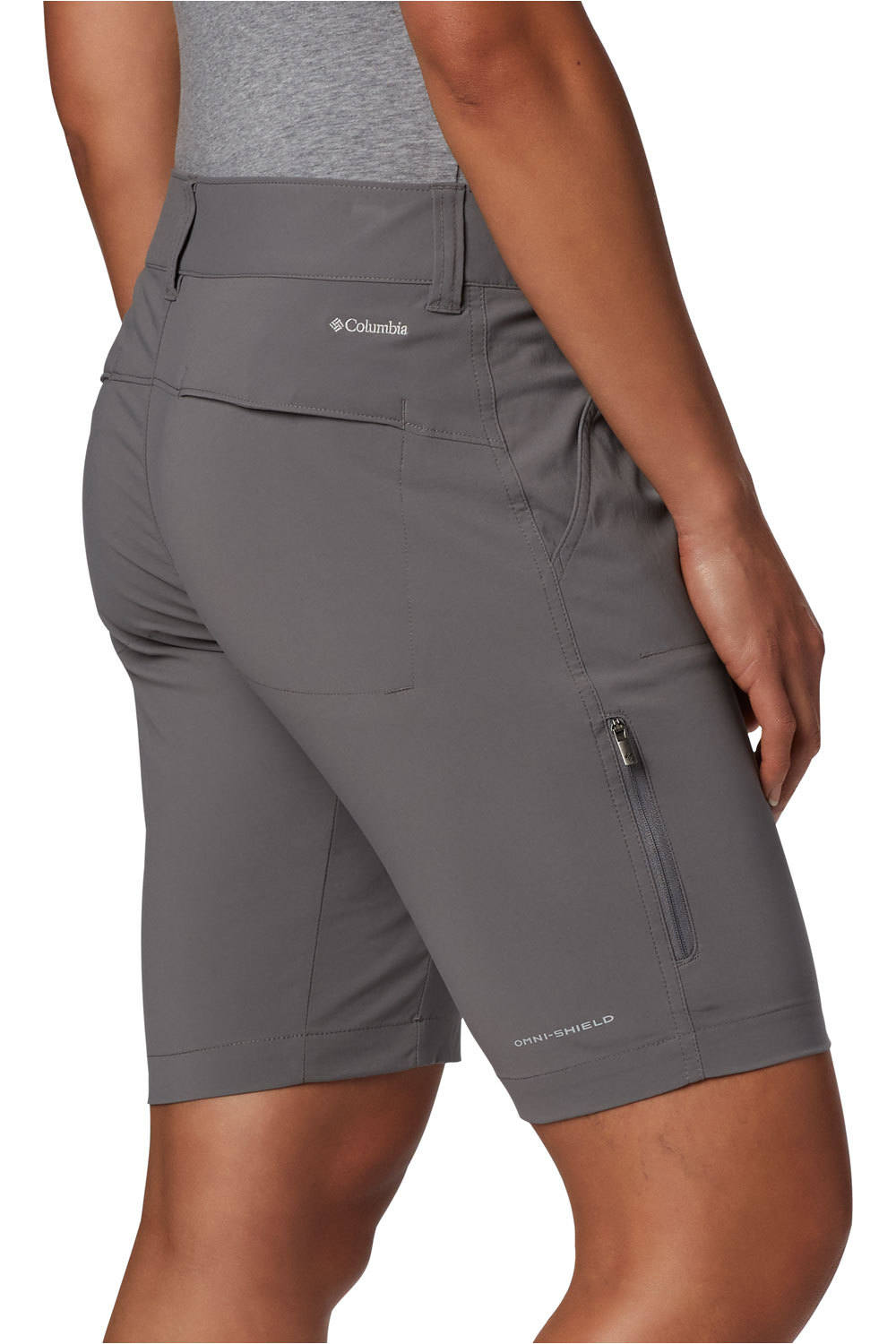 Columbia pantalón corto montaña mujer Columbia Saturday Trail Long Short GR vista trasera Columbia pantalón corto montaña mujer Columbia Saturday Trail Long Short GR vista trasera
