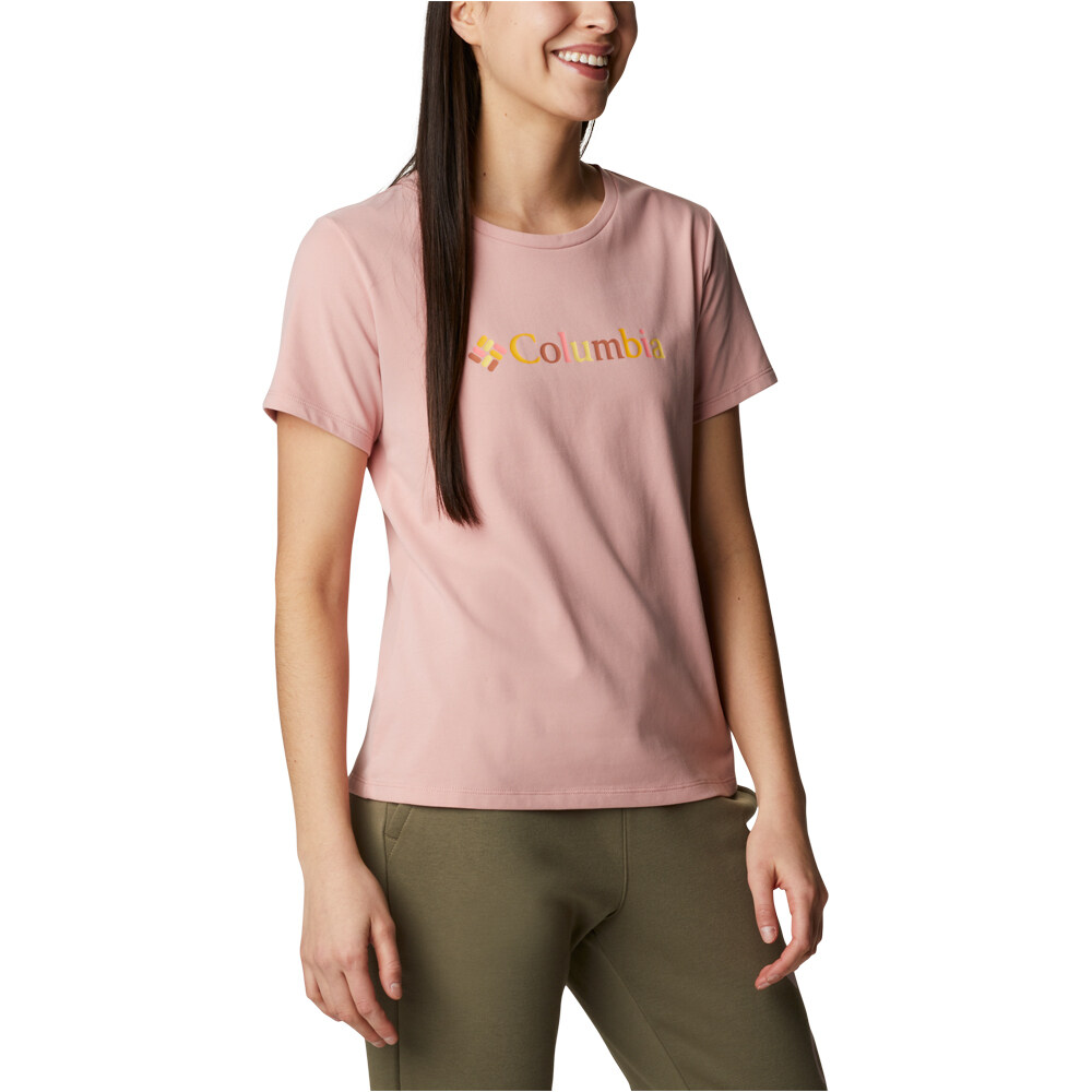 Columbia camiseta montaña manga corta mujer Columbia Alpine Way Screen SS Tee vista trasera Columbia camiseta montaña manga corta mujer Columbia Alpine Way Screen SS Tee vista trasera
