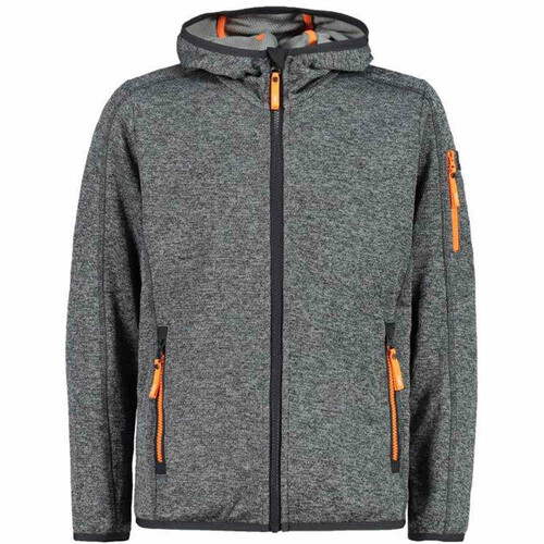 CMP KID JACKET FIX HOOD gris