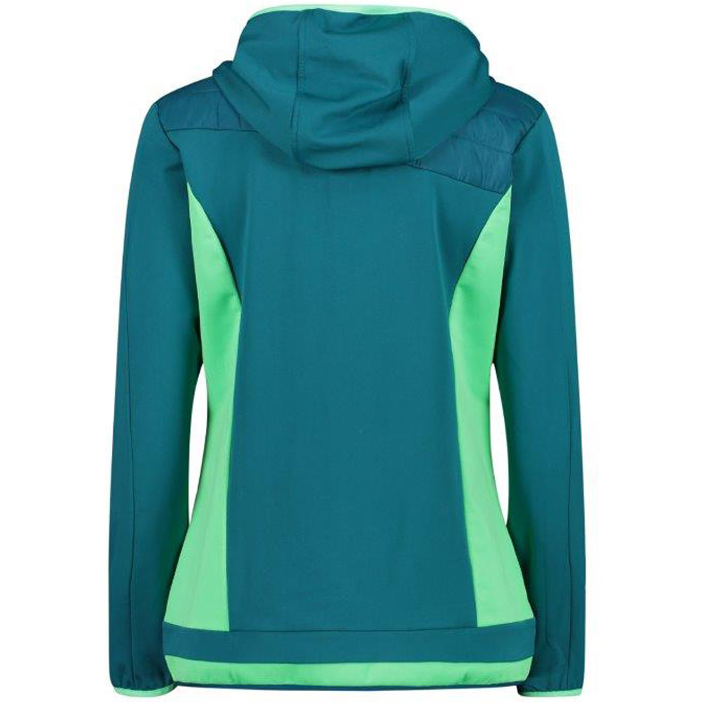 Cmp chaqueta outdoor mujer Cmp WOMAN FIX HOOD HYBRID JACKET VE vista trasera Cmp chaqueta outdoor mujer Cmp WOMAN FIX HOOD HYBRID JACKET VE vista trasera