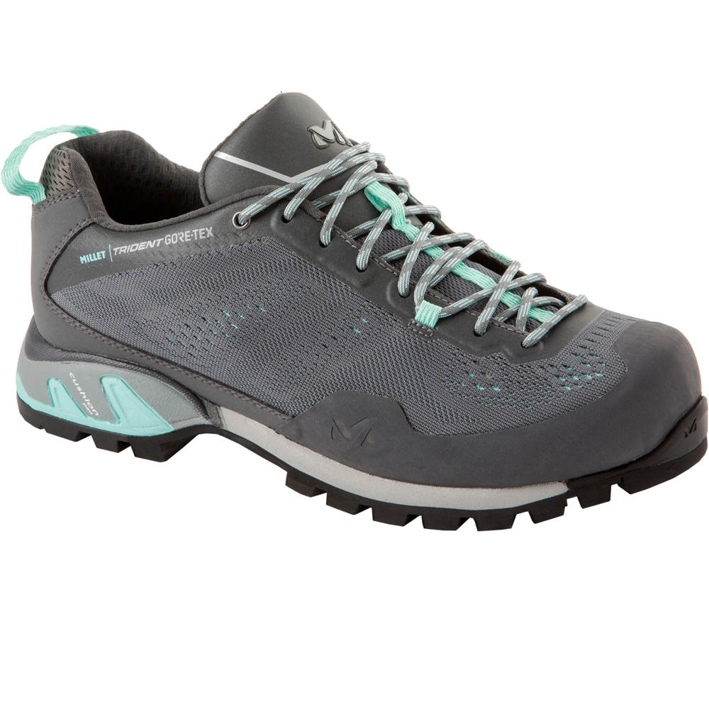Millet zapatilla trekking mujer Millet TRIDENT GTX W GR lateral interior Millet zapatilla trekking mujer Millet TRIDENT GTX W GR lateral interior