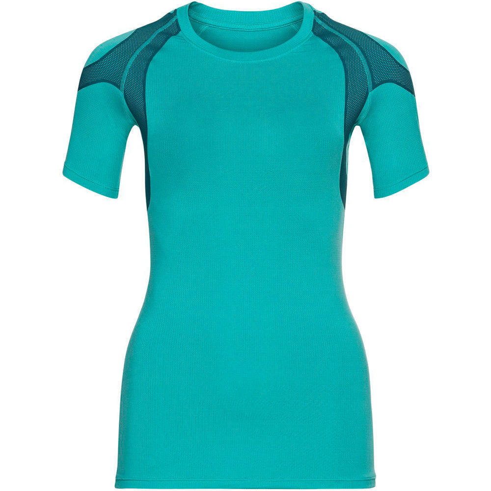 Odlo camiseta entrenamiento manga corta mujer Odlo T-shirt MC ACTIVE SPINE VE vista frontal Odlo camiseta entrenamiento manga corta mujer Odlo T-shirt MC ACTIVE SPINE VE vista frontal
