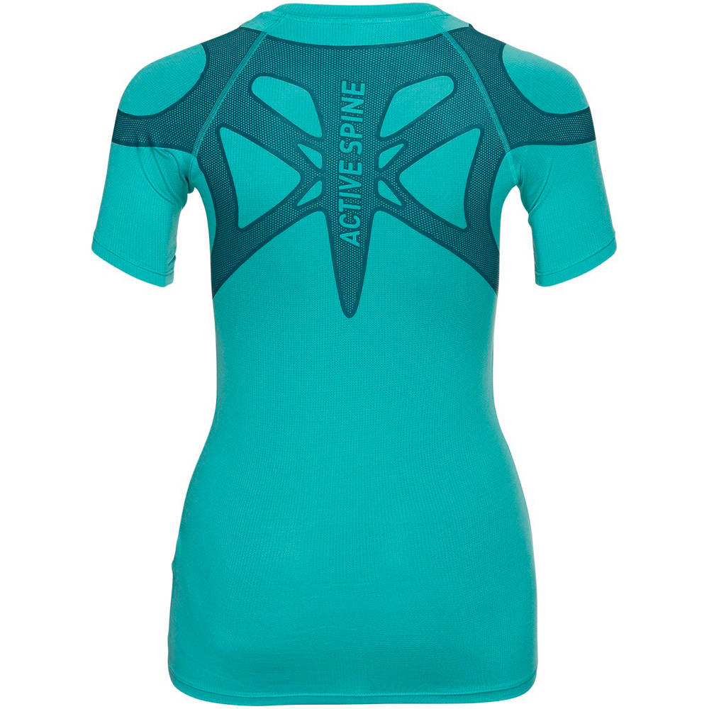 Odlo camiseta entrenamiento manga corta mujer Odlo T-shirt MC ACTIVE SPINE VE vista trasera Odlo camiseta entrenamiento manga corta mujer Odlo T-shirt MC ACTIVE SPINE VE vista trasera