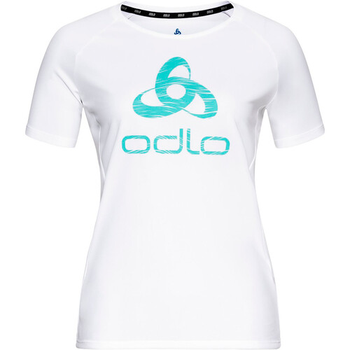 ODLO T-SHIRT MC ESSENTIAL PRINT BL blanco