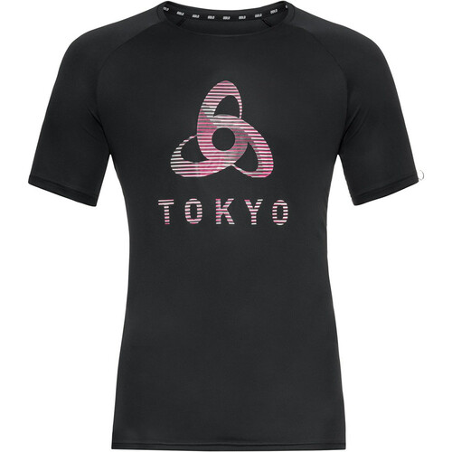 ODLO T-SHIRT MC ESSENTIAL PRINT negro