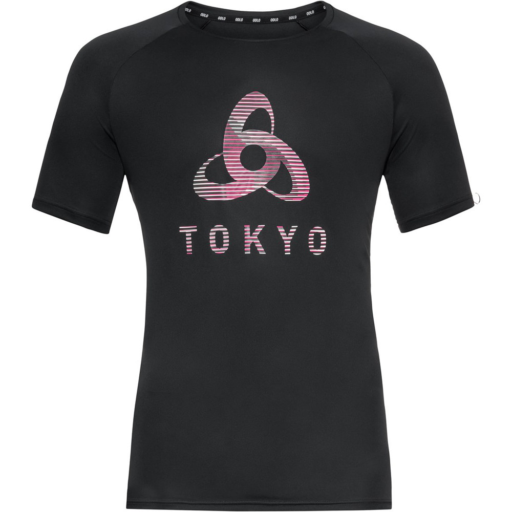 Odlo camiseta técnica manga corta hombre Odlo T-shirt MC ESSENTIAL PRINT vista frontal Odlo camiseta técnica manga corta hombre Odlo T-shirt MC ESSENTIAL PRINT vista frontal
