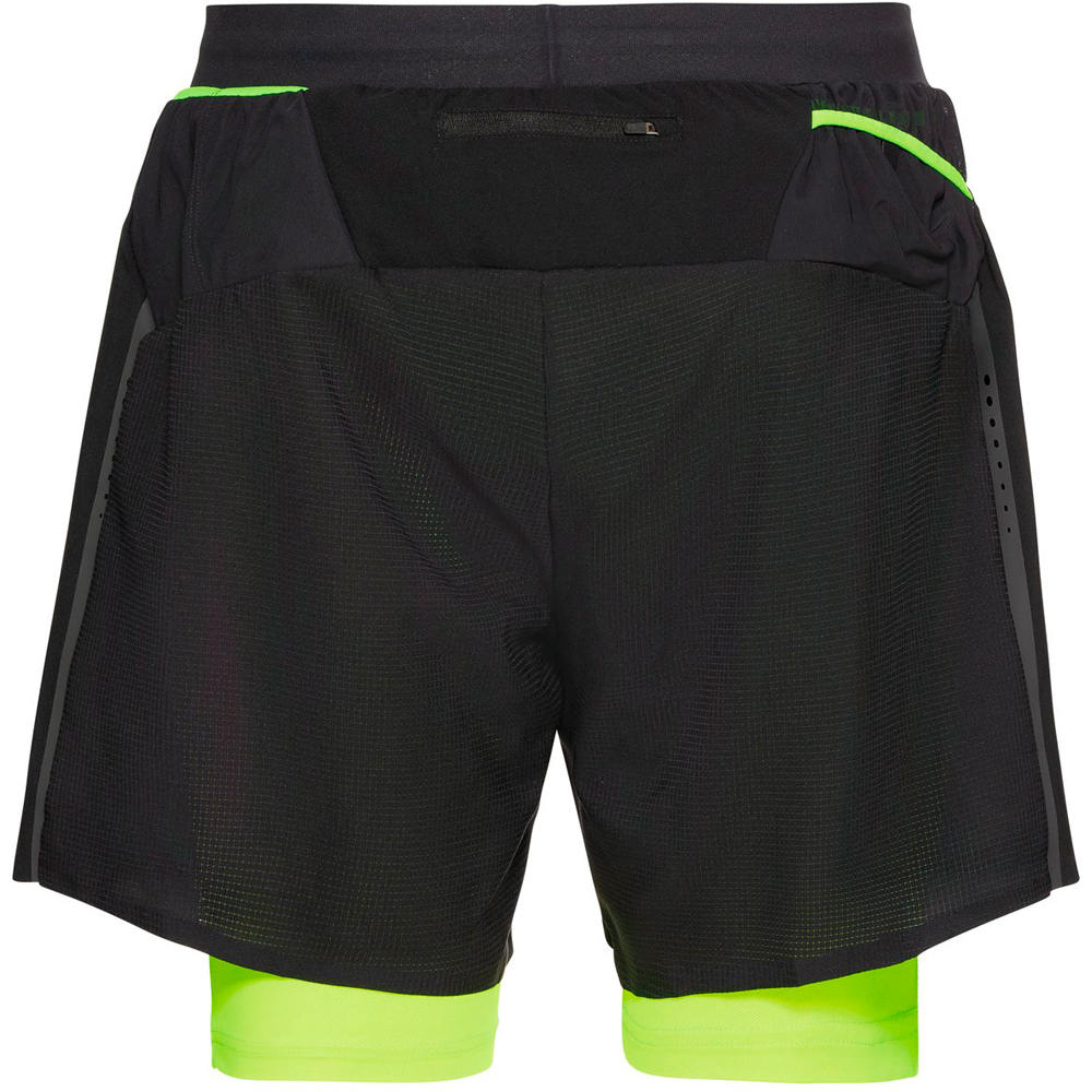 Odlo pantaloneta técnica hombre Odlo Short 2 en 1 AXALP NEVE vista trasera Odlo pantaloneta técnica hombre Odlo Short 2 en 1 AXALP NEVE vista trasera