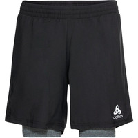 Odlo pantaloneta técnica hombre Odlo Short 2 en 1 RUN EASY NEGR vista frontal Odlo pantaloneta técnica hombre Odlo Short 2 en 1 RUN EASY NEGR vista frontal