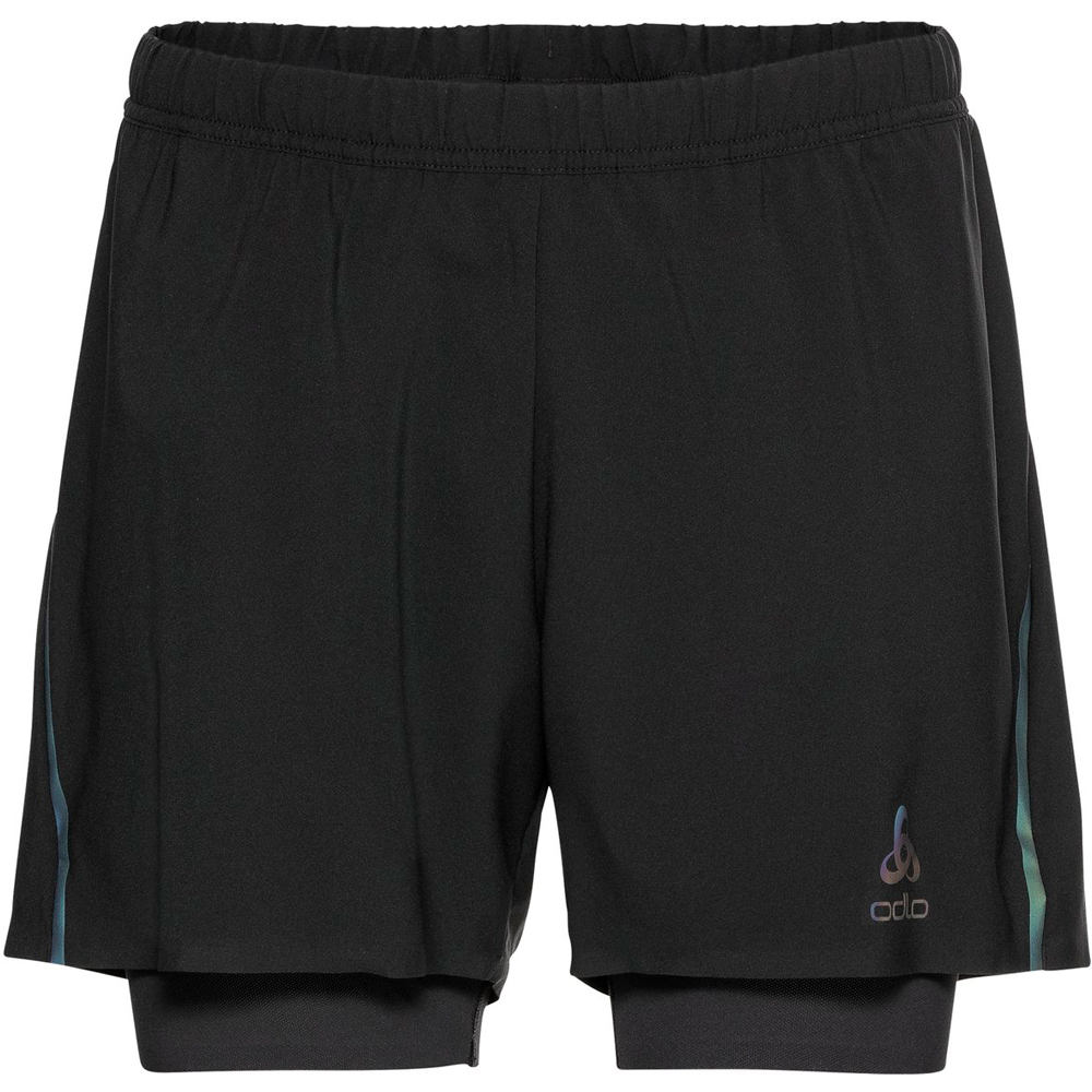 Odlo pantaloneta técnica hombre Odlo Short 2 en 1 ZEROWEIGHT vista frontal Odlo pantaloneta técnica hombre Odlo Short 2 en 1 ZEROWEIGHT vista frontal