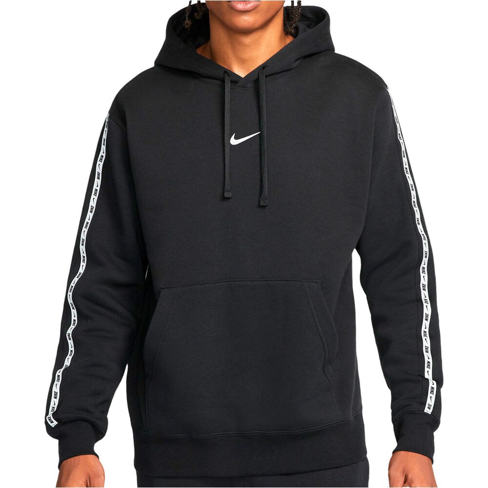 Nike sudadera hombre Nike M NSW REPEAT FLC PO HOODIE SLV vista trasera Nike sudadera hombre Nike M NSW REPEAT FLC PO HOODIE SLV vista trasera