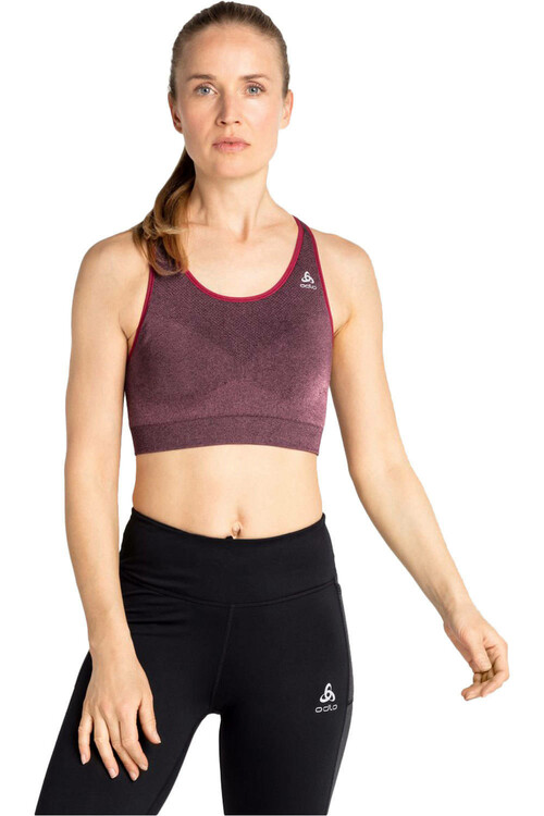 ODLO SPORTS BRA SEAMLESS MEDIUM CERAMICOOL rojo