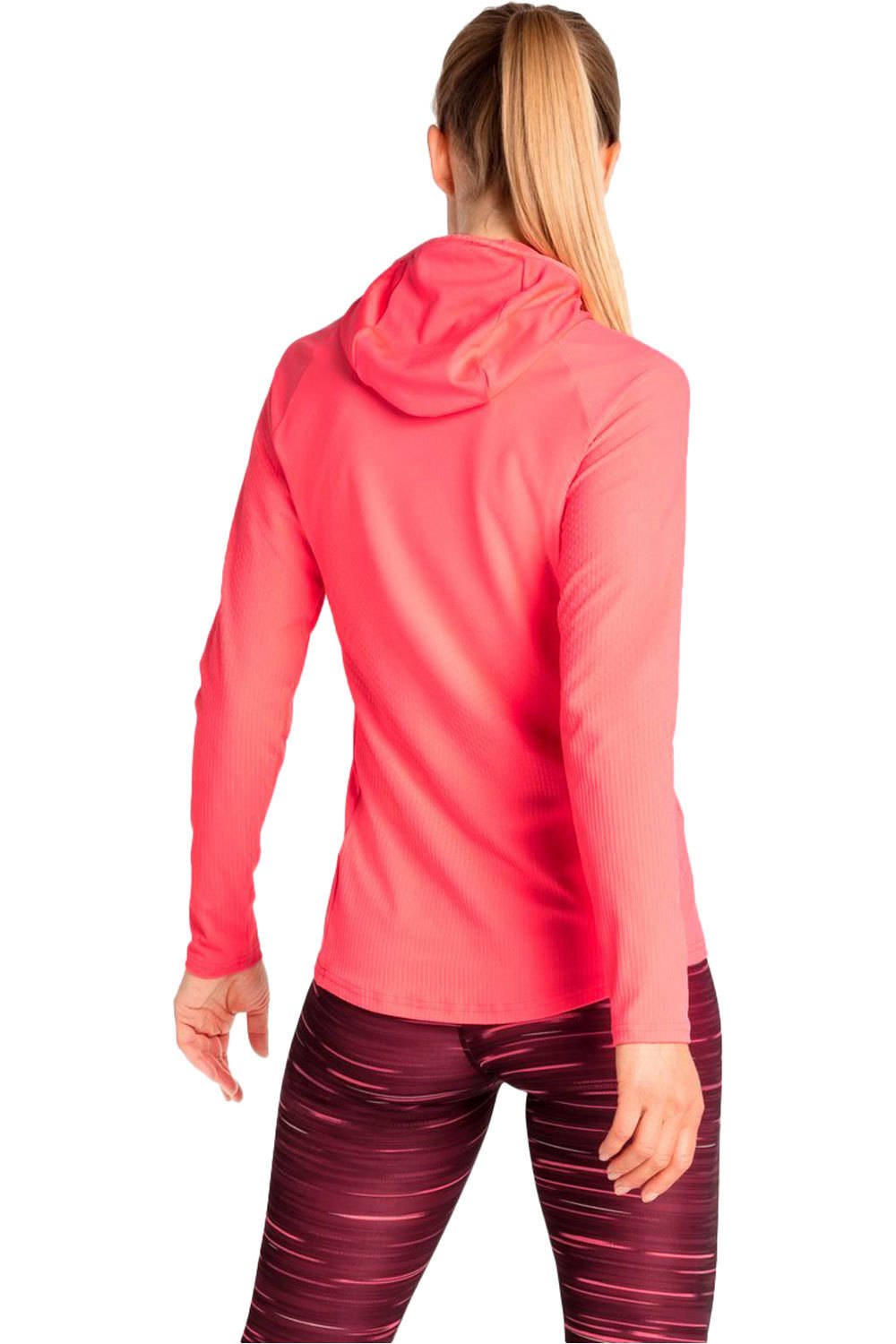 Odlo camiseta técnica manga larga mujer Odlo Hoody midlayer ZEROWEIGHT CERAMIWARM vista trasera Odlo camiseta técnica manga larga mujer Odlo Hoody midlayer ZEROWEIGHT CERAMIWARM vista trasera