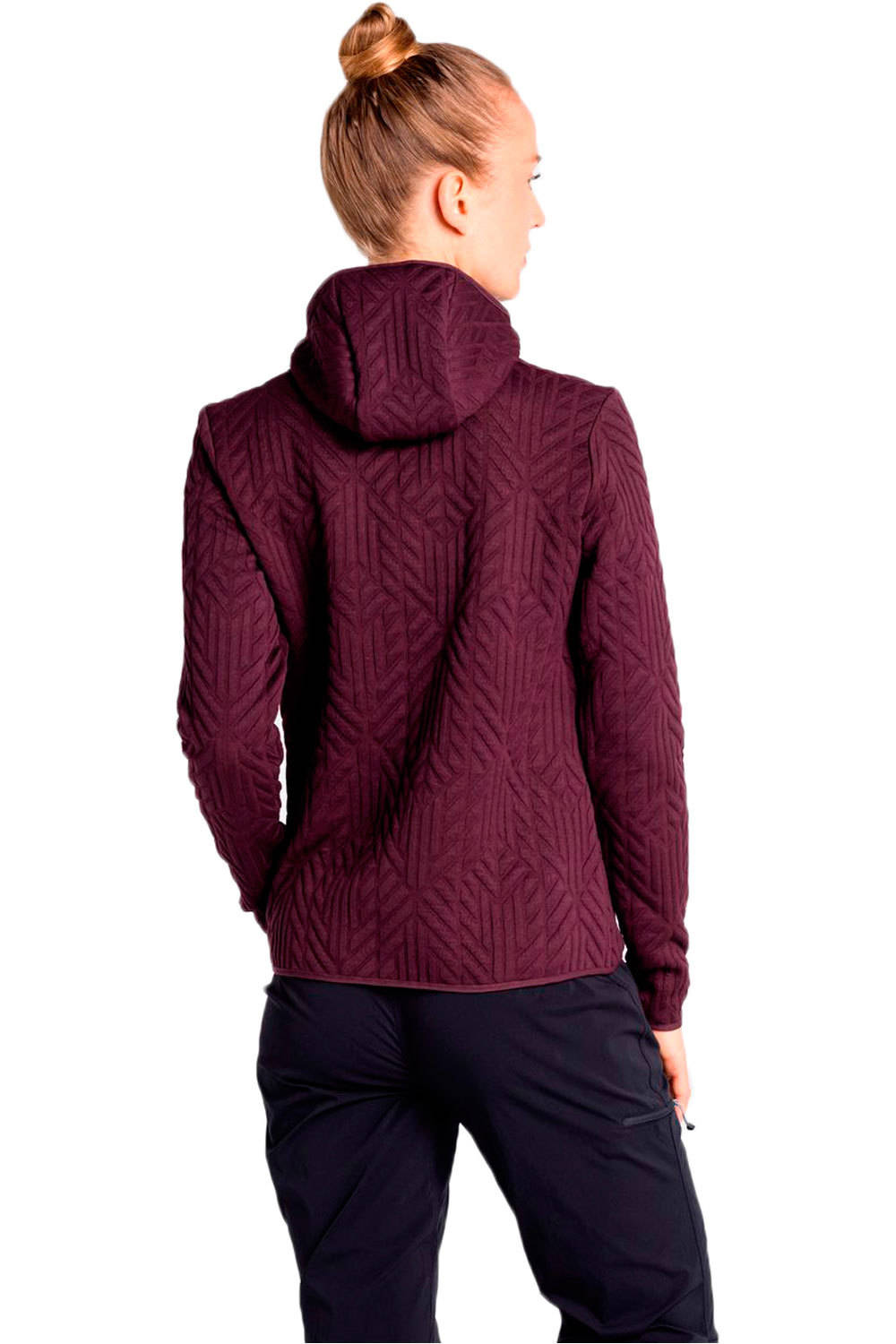 Odlo forro polar mujer Hoody midlayer full zip CORVIGLIA KINSHI vista trasera Odlo forro polar mujer Hoody midlayer full zip CORVIGLIA KINSHI vista trasera