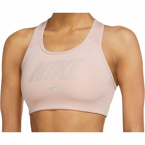 NIKE W NK DF SWSH MTLC GX BRA rosa