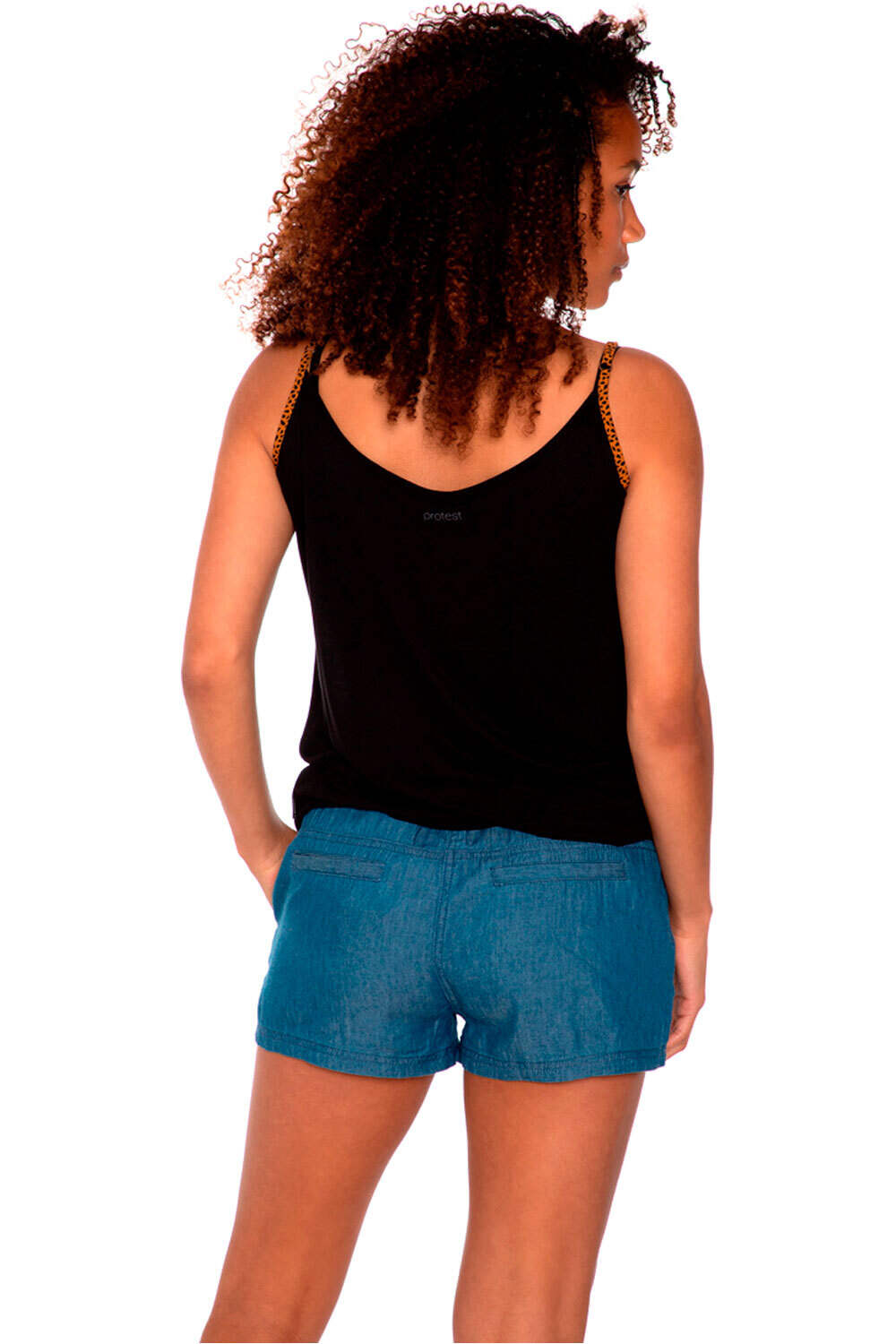 Protest camiseta tirantes mujer Protest REFLECT 21 spaghetti top vista trasera Protest camiseta tirantes mujer Protest REFLECT 21 spaghetti top vista trasera