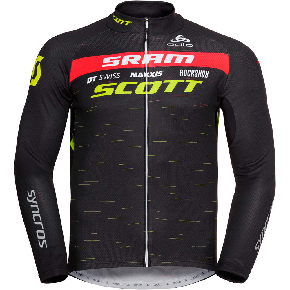 Odlo maillot manga larga hombre Odlo Maillot ML zip integral SCOTT SRAM vista detalle Odlo maillot manga larga hombre Odlo Maillot ML zip integral SCOTT SRAM vista detalle