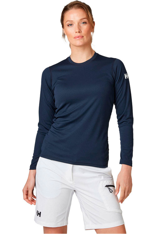 HELLY HANSEN W HH TECH CREW LS azul
