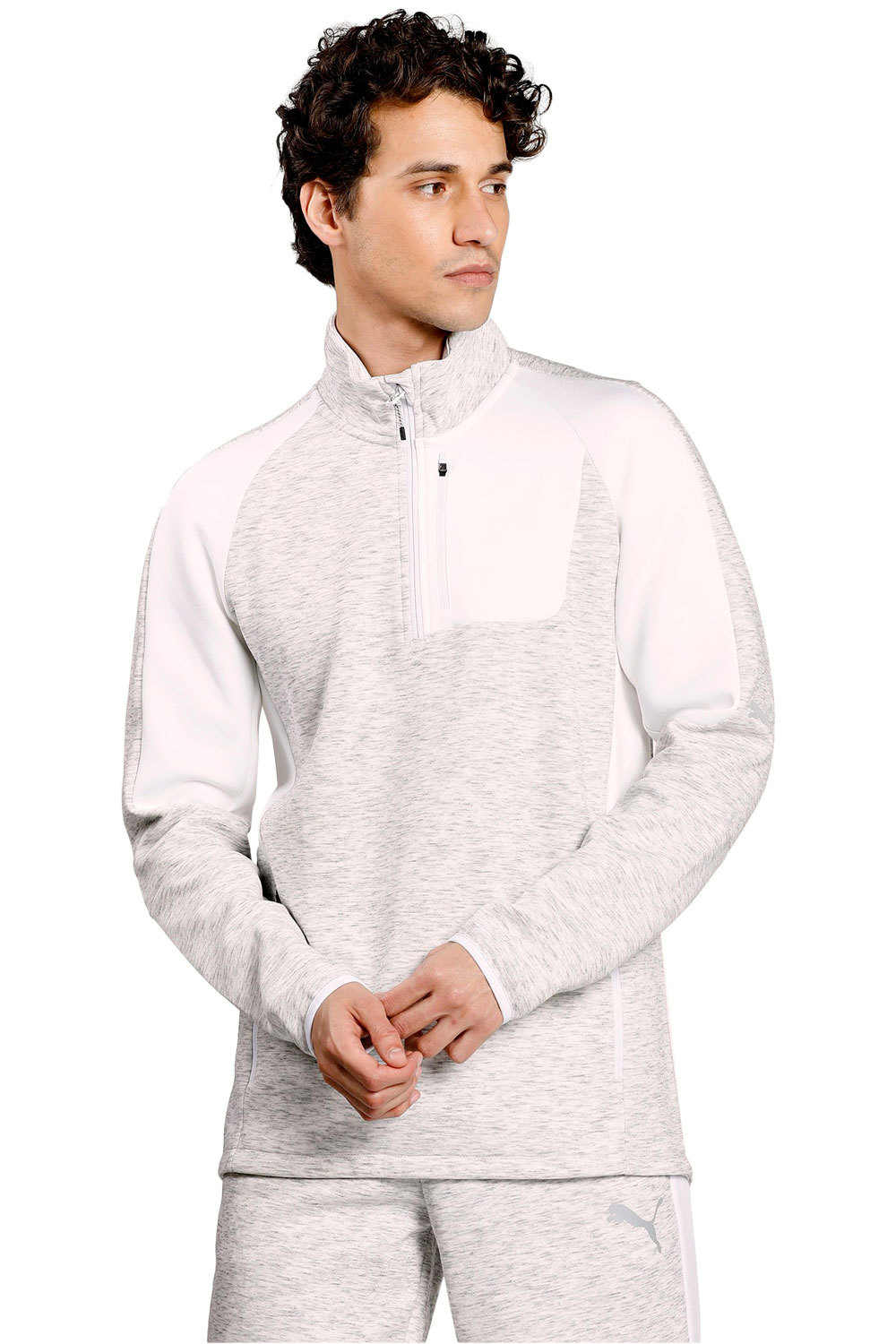 Puma sudadera hombre Puma EVOSTRIPE Halfzip vista frontal Puma sudadera hombre Puma EVOSTRIPE Halfzip vista frontal