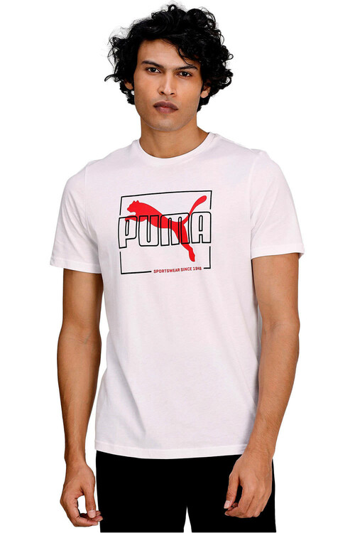 PUMA FLOCK TEE blanco