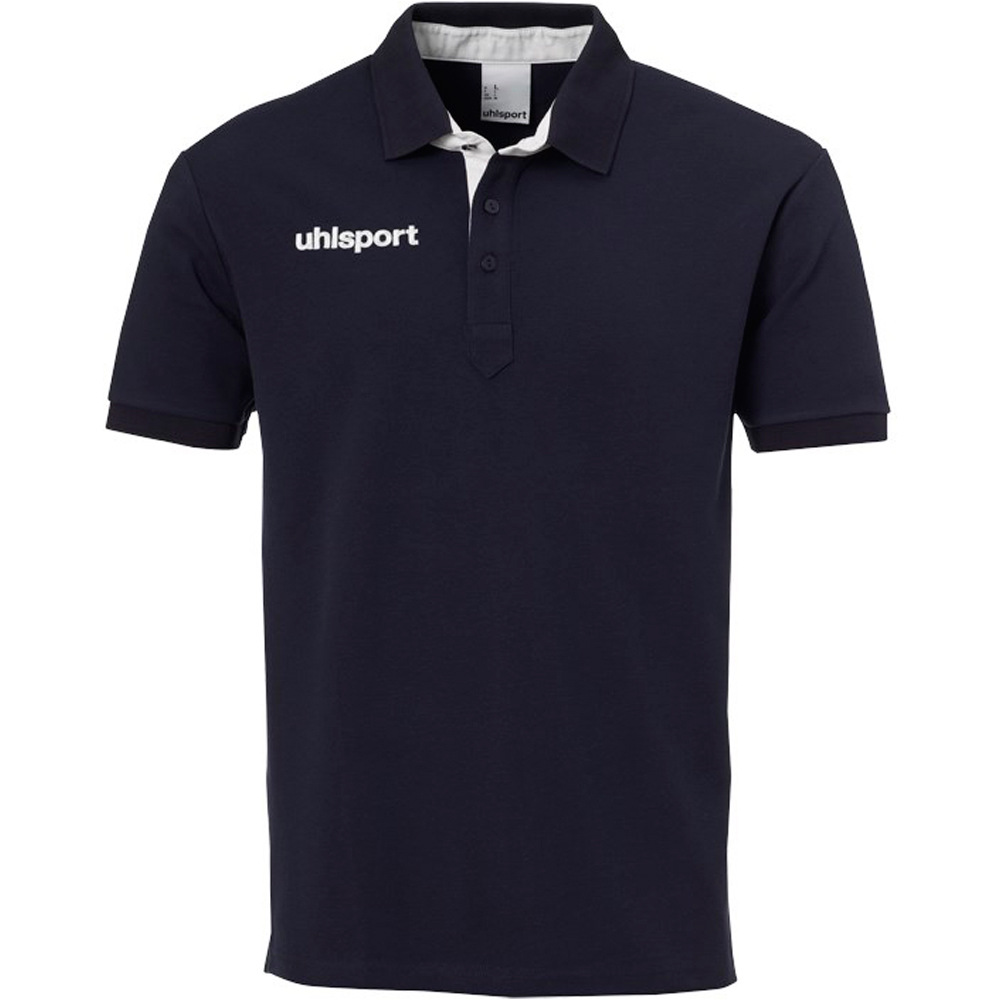 Uhlsport polo manga corta hombre Uhlsport ESSENTIAL PRIME POLO SHIRT NEBL vista frontal Uhlsport polo manga corta hombre Uhlsport ESSENTIAL PRIME POLO SHIRT NEBL vista frontal