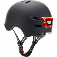 Casco con LED frontal y trasero NEGRO Casco con LED frontal y trasero NEGRO