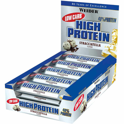 WEIDER CAJA 40% PROT.LOW CARB BAR STRACCI 24UDS